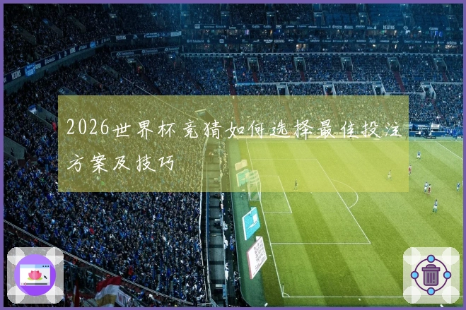 2026世界杯竞猜如何选择最佳投注方案及技巧