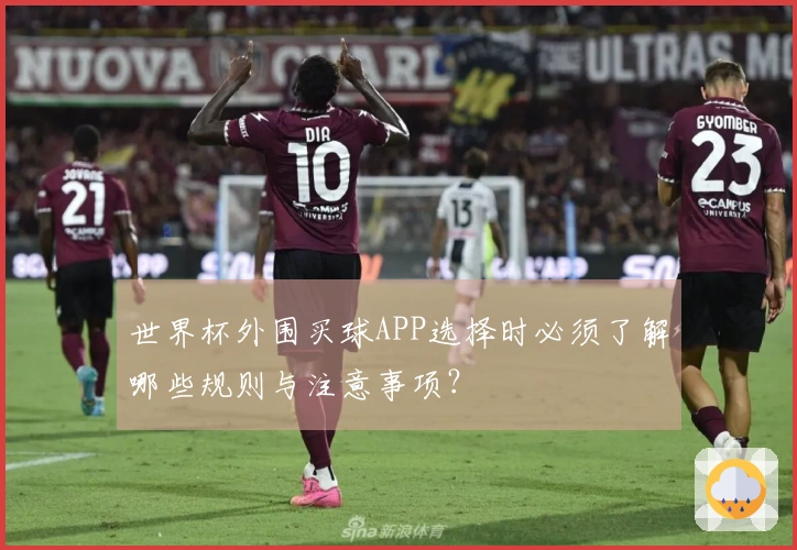 世界杯外围买球APP选择时必须了解哪些规则与注意事项？